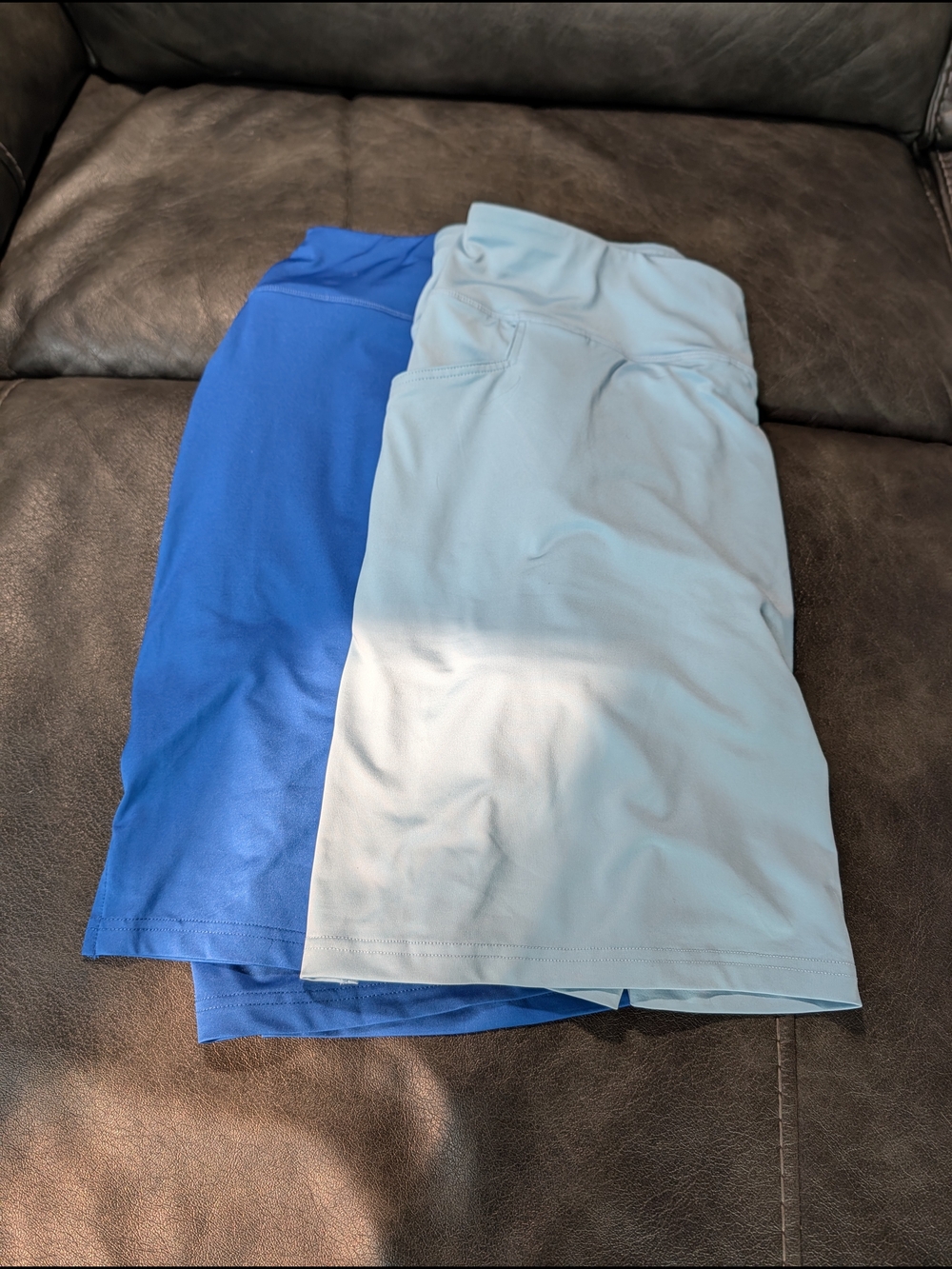 Two Athletic Skorts in Light Blue and Royal Blue